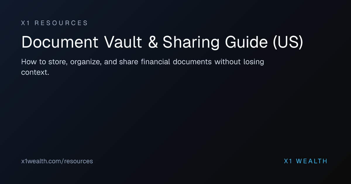 Document Vault & Sharing Guide (US) | X1 Resources